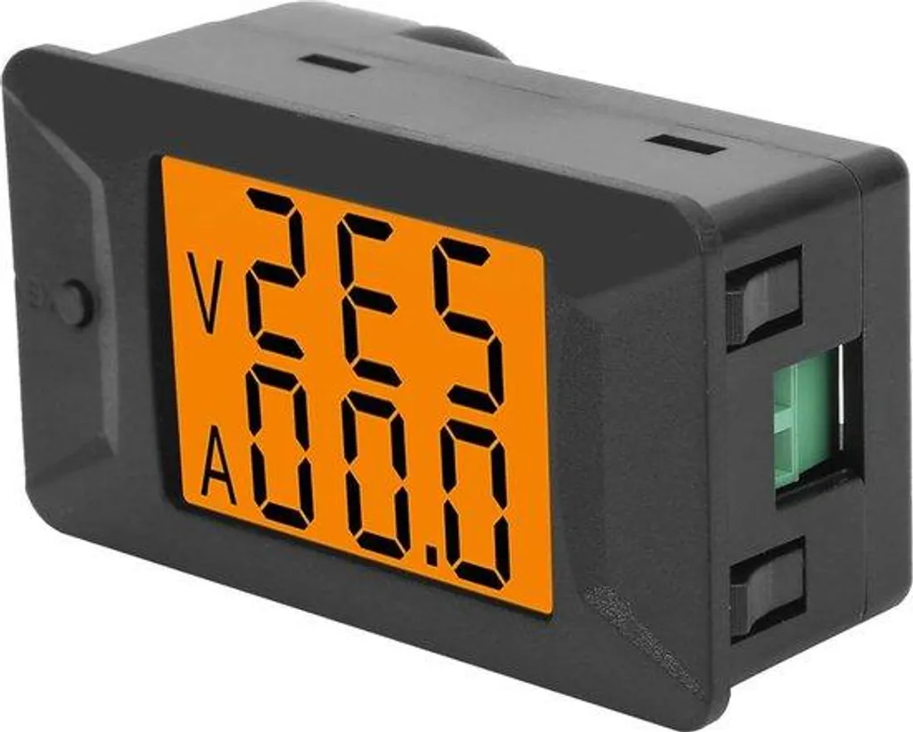 Multimètre Numérique Rail 40-400V 100A AC/DC à Double Écran LCD Couleur