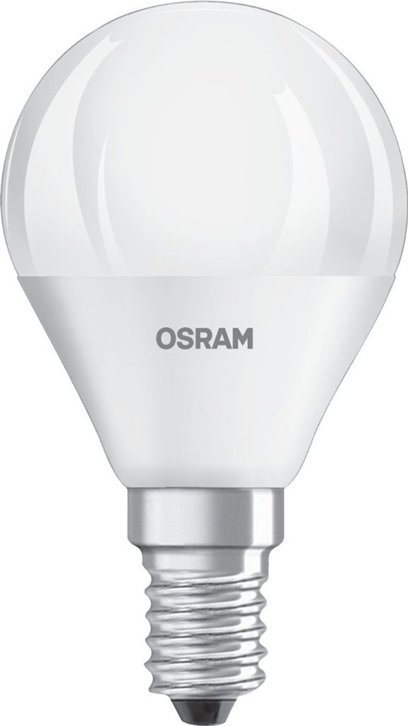 A white LED light bulb with a silver base on a white background.