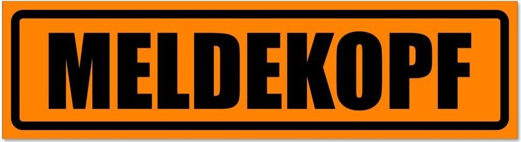 Kiwistar - Autoaufkleber - Orange - Schwarz - 20 x 5,3 cm - Meldekopf invertiert - Hinweis Aufkleber Sticker für Auto, Kfz, Fahrrad, PKW, LKW