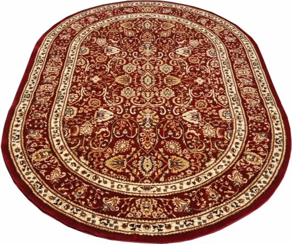 Tapis d'entrée 60x100 cm LUCHO rouge - Idéal pour couloir et descente de lit