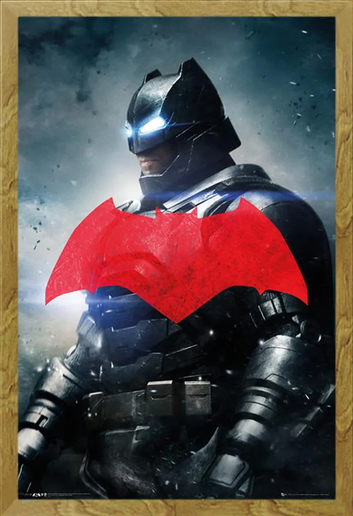 Quadro Moderno Batman Solo 61x91 cm - Cornice Oak Shinsuke