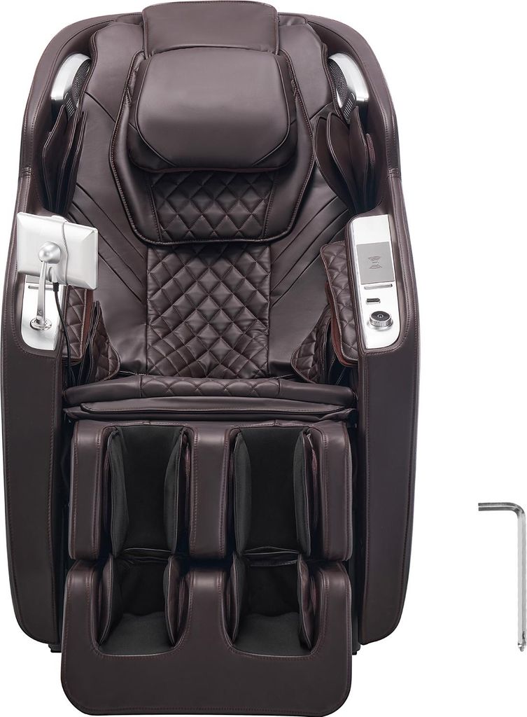 SucceBuy Ganzkörper-Massagesessel mit Zero-Gravity-Funktion, SL-Schiene, Yoga-Stretch-Modus, Heizfunktion, einziehbarem Fußteil, 36 Luftkissen un...