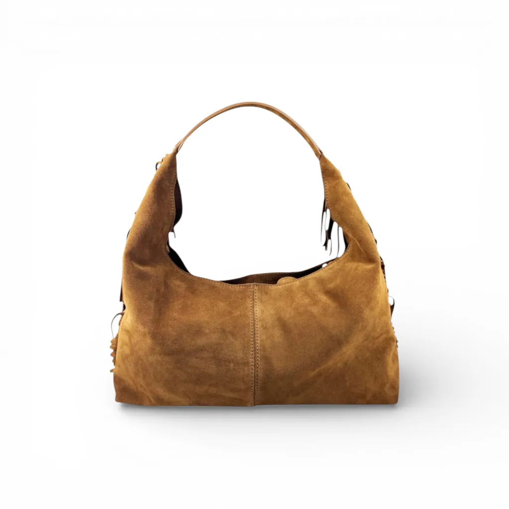 Sac à bandoulière Belen Cheval Firenze en daim et cuir véritable de luxe