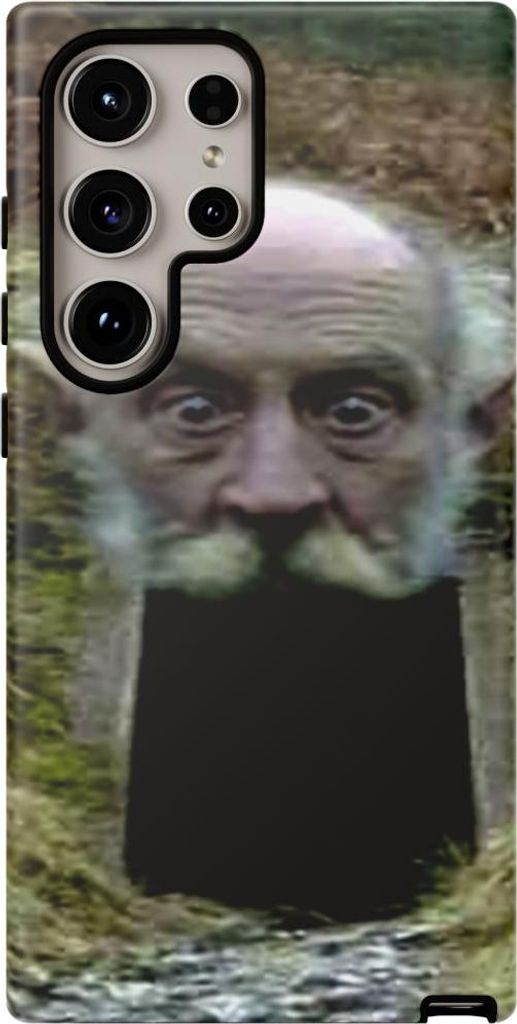 Surrealer Riesenkopf als Eingang inmitten der Natur – Hülle Kompatibel mit Samsung Galaxy S24 Ultra