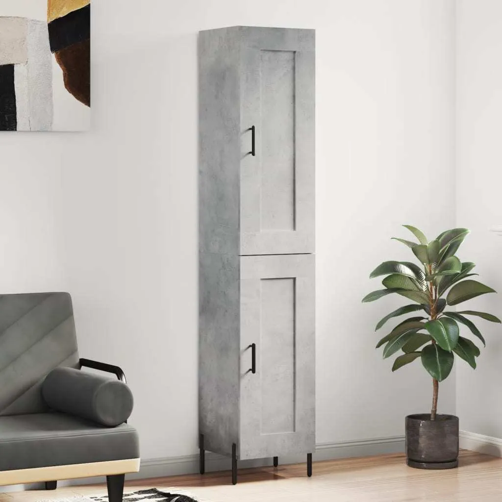 Mobile Alto vidaXL Effetto Cemento 180cm | Arredo Moderno Slim