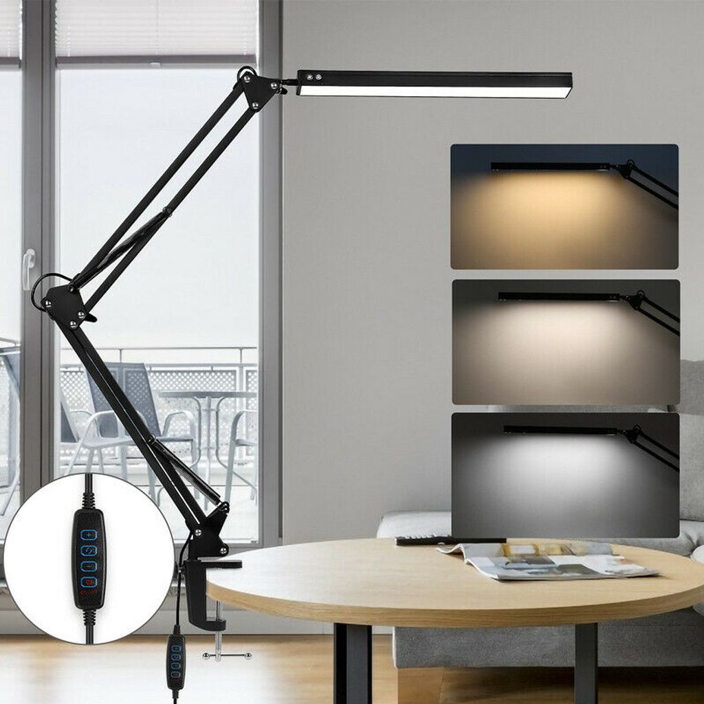 LED Büro Schreib Tisch Lampe Design Leuchte Lese Beleuchtung Spot schwenkbar 