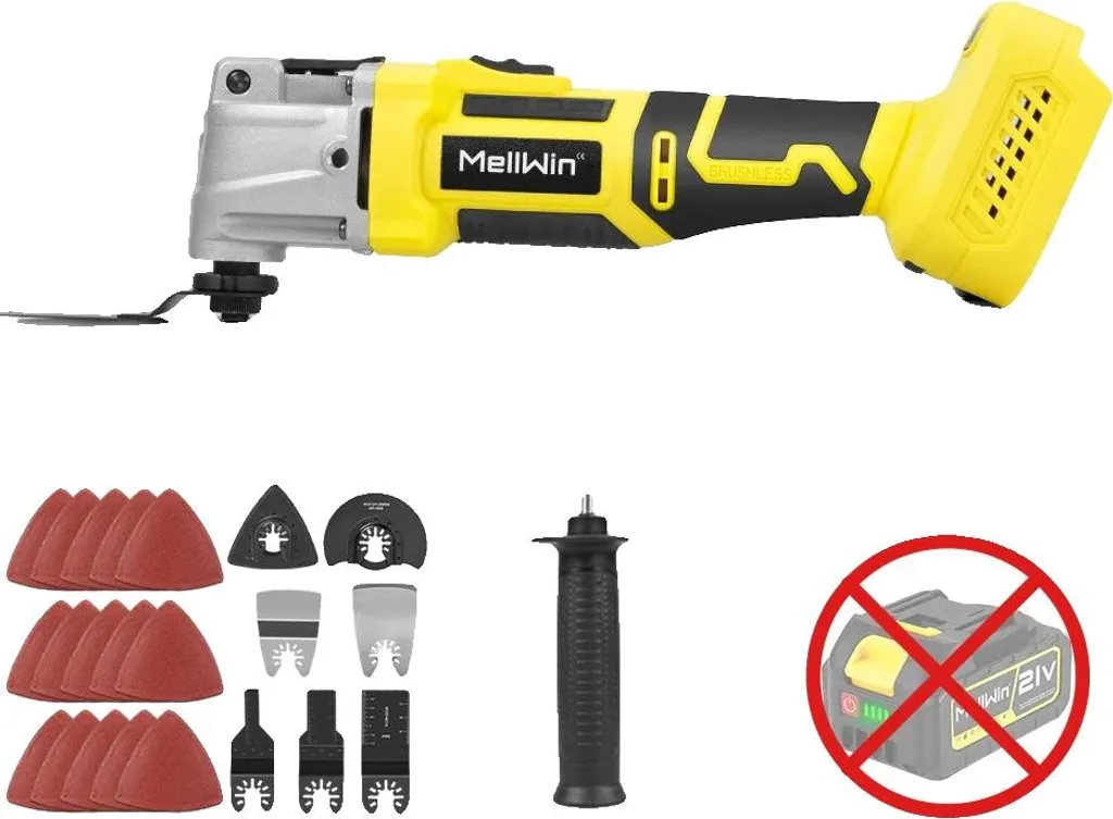 Outil multifonctions oscillant Brushless : découpé et poncez sans fil