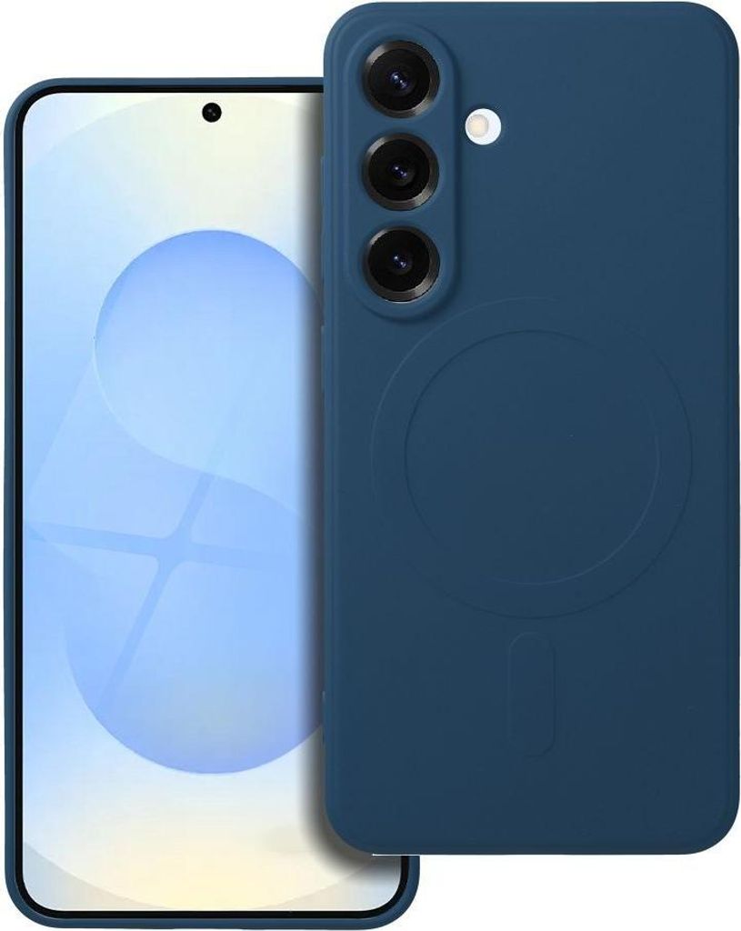 Case passend für Samsung S25 Silicone Mag Cover kompatibel mit MagSafe blue