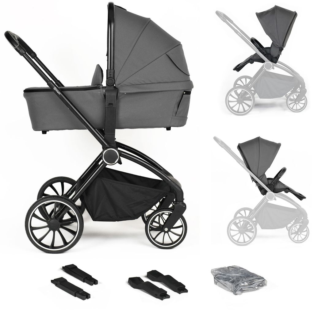 BabyGo 2in1 Kombikinderwagen Harmony, grau
