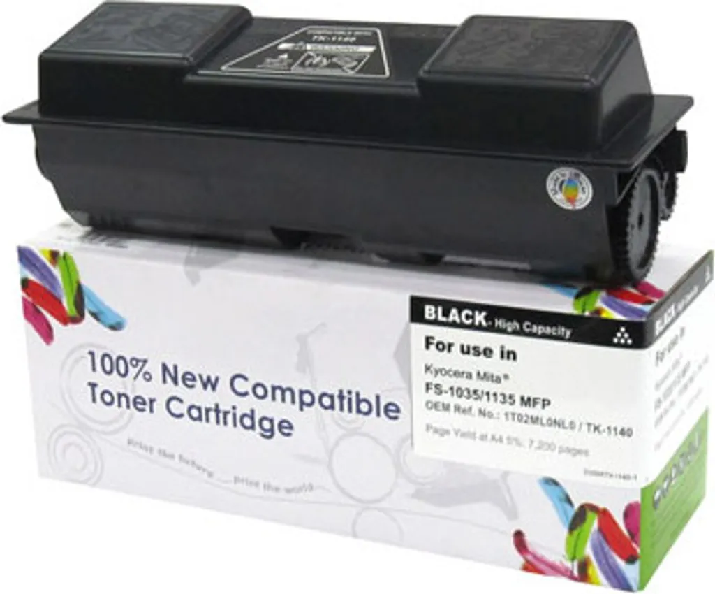 Toner noir Kyocera TK1140 cartouche de remplacement anti-traces et bavures