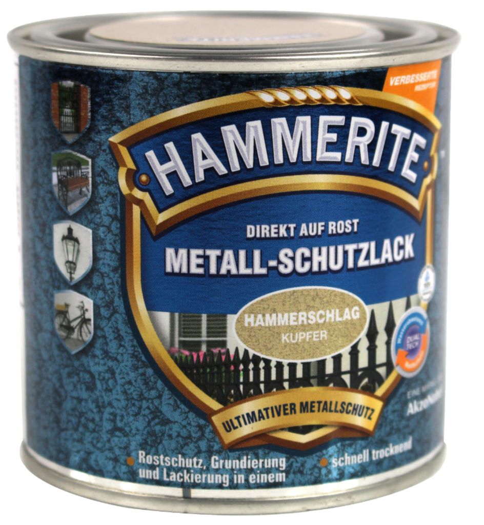 Hammerite Metall Schutzlack Hammerschlag Kupfer 250 ml