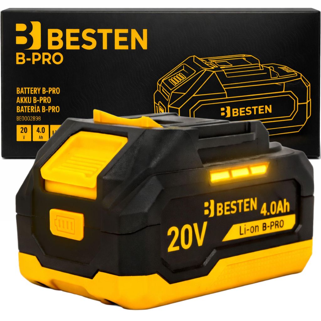 Batería BESTEN B-PRO, sistema de iones de litio, 20V, 4,0Ah Imagen del producto 