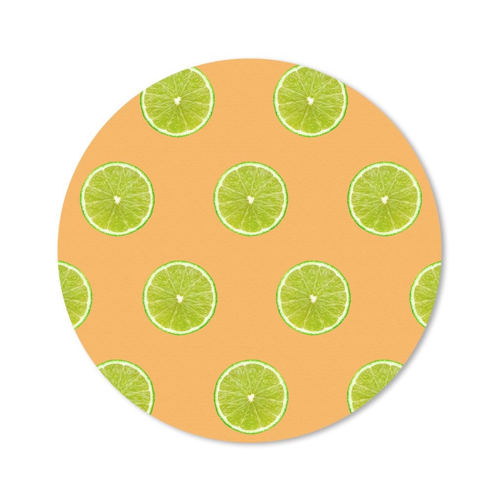 MuchoWow Mauspad Mousepad Limette - Pastell - Muster 20x20 cm - Mousepads - Maus Mat - Pad - Mausunterlage - Schreibtischmatte