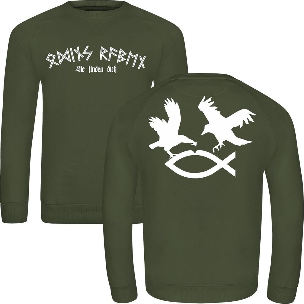 Herren Sweatshirt Odin Hugin und Munin Sie finden dich