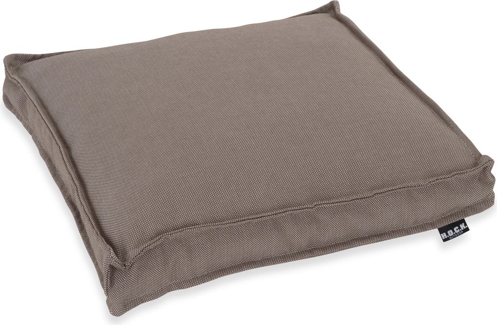 H.O.C.K. Caribe Outdoor Sitzkissen CLOU 40x40x5cm taupe-tabacco col. 01