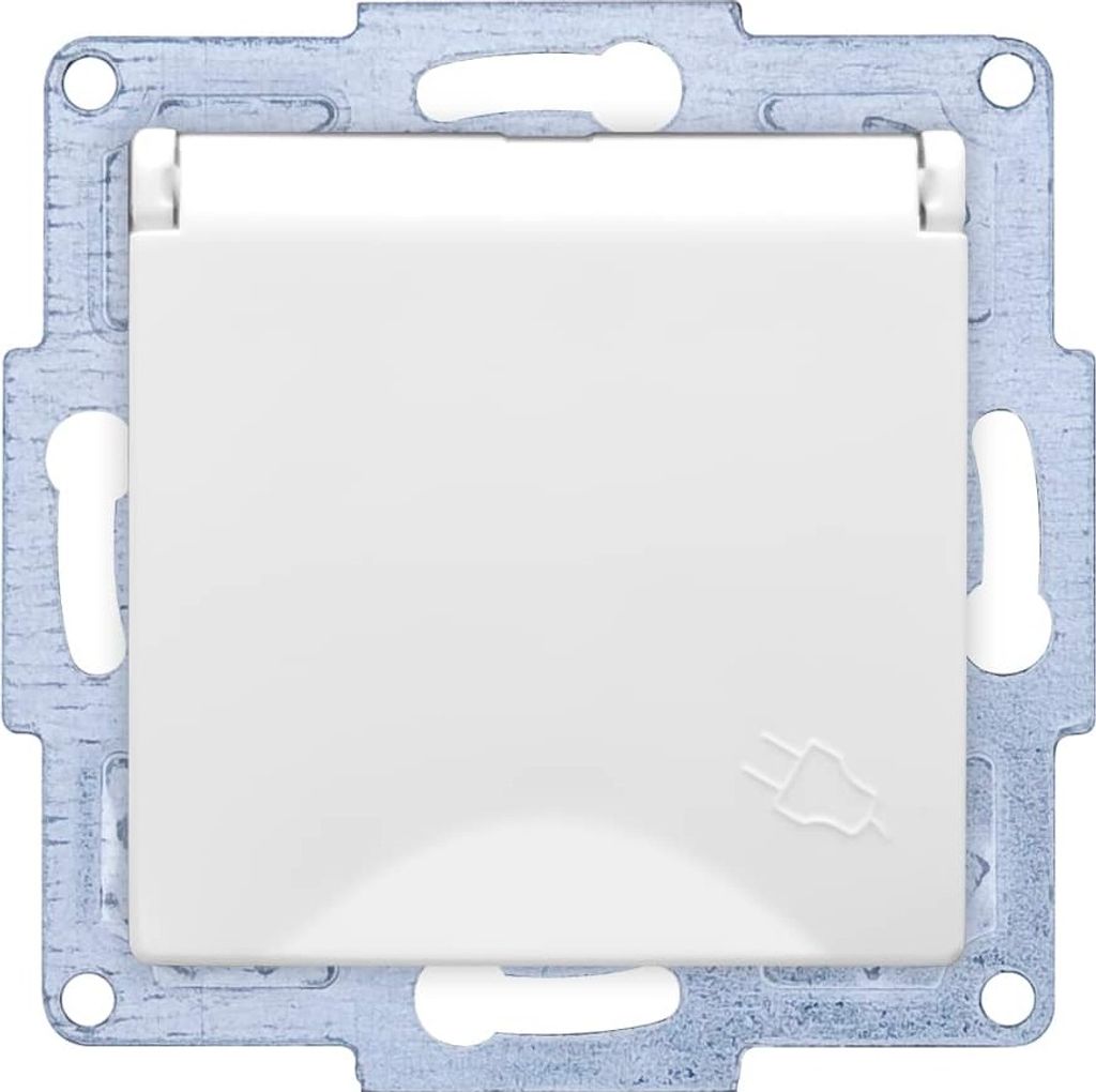 Gunsan VISAGE + MODERNA Modul Steckdose mit Deckel Weiss Produktbild 