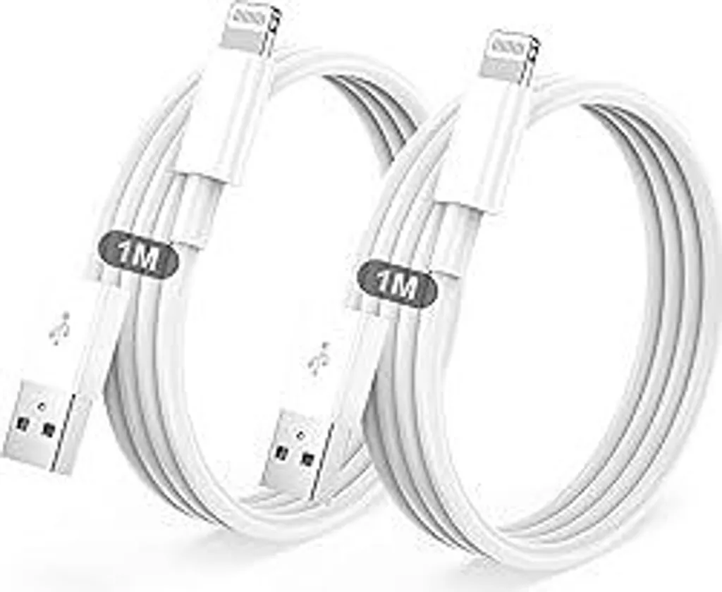 Cavo Lightning iPhone 1M+1M Ricarica Rapida - Kit 2 Pezzi MFi