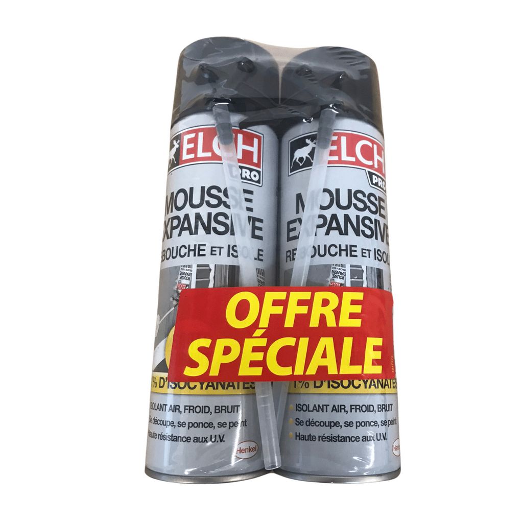 PU-Schaum, Expansionsschaum, Isolierschaum ELCH PRO Bauschaum 2 x 500ml