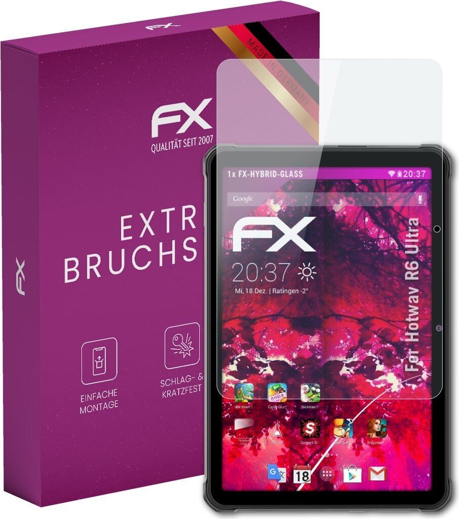atFoliX FX-Hybrid-Glass Displayfolie kompatibel mit Hotwav R6 Ultra Glasfolie