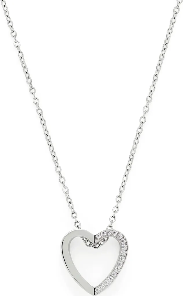 Collier ras de cou pour femme Leonardo en acier et pendentif perle bleue
