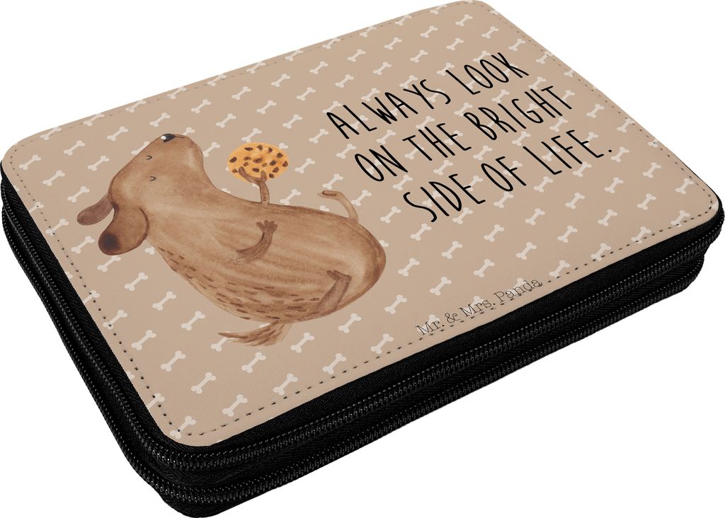 Mr. & Mrs. Panda Federmäppchen Hund Keks - Hundeglück - Geschenk, Optimist, Bleistiftetui, Federmappe, Optimistisch, Leckerli, Mäppchen, Etui, S...