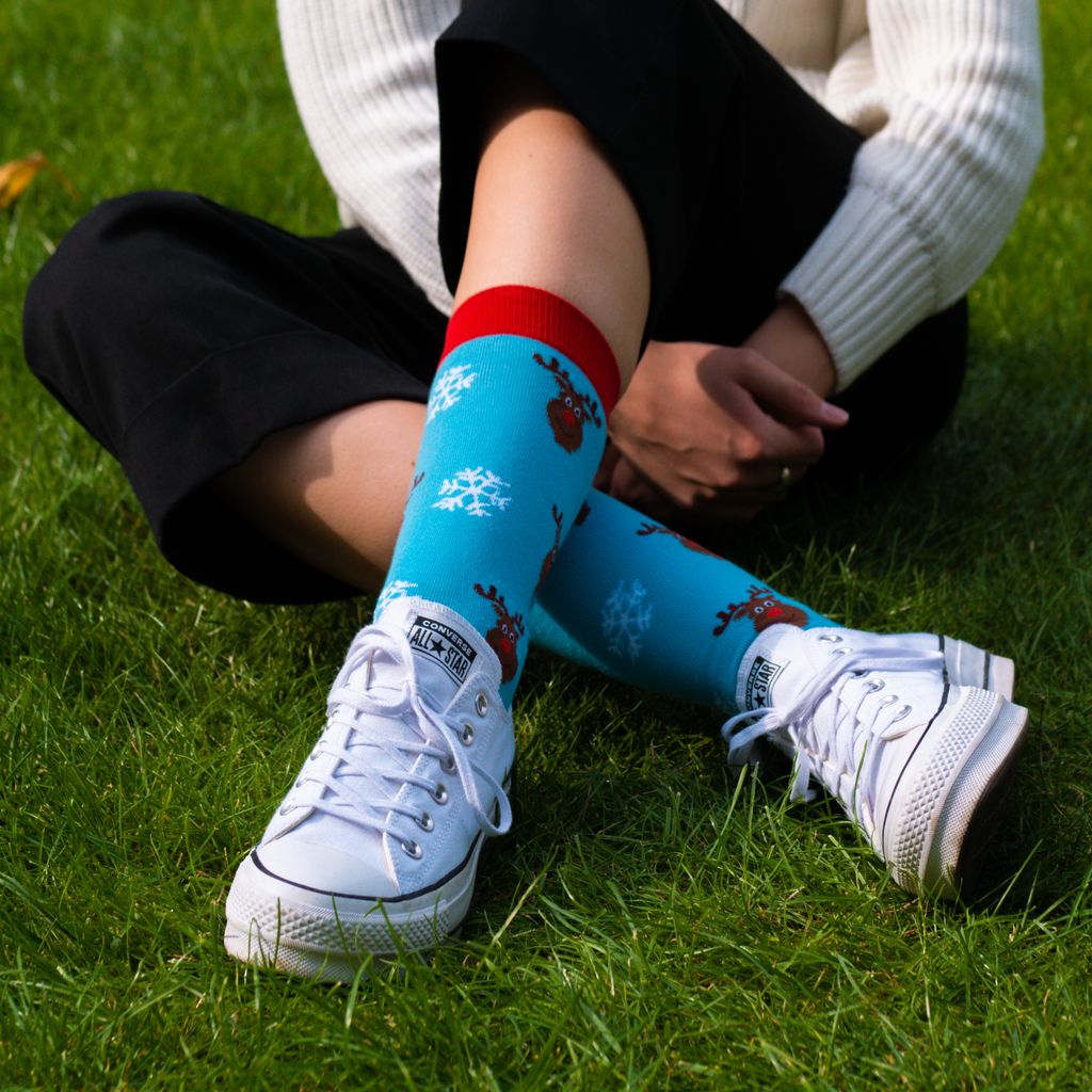 TwoSocks Weihnachtssocken Rentier lustige Socken für Damen Produktbild 4