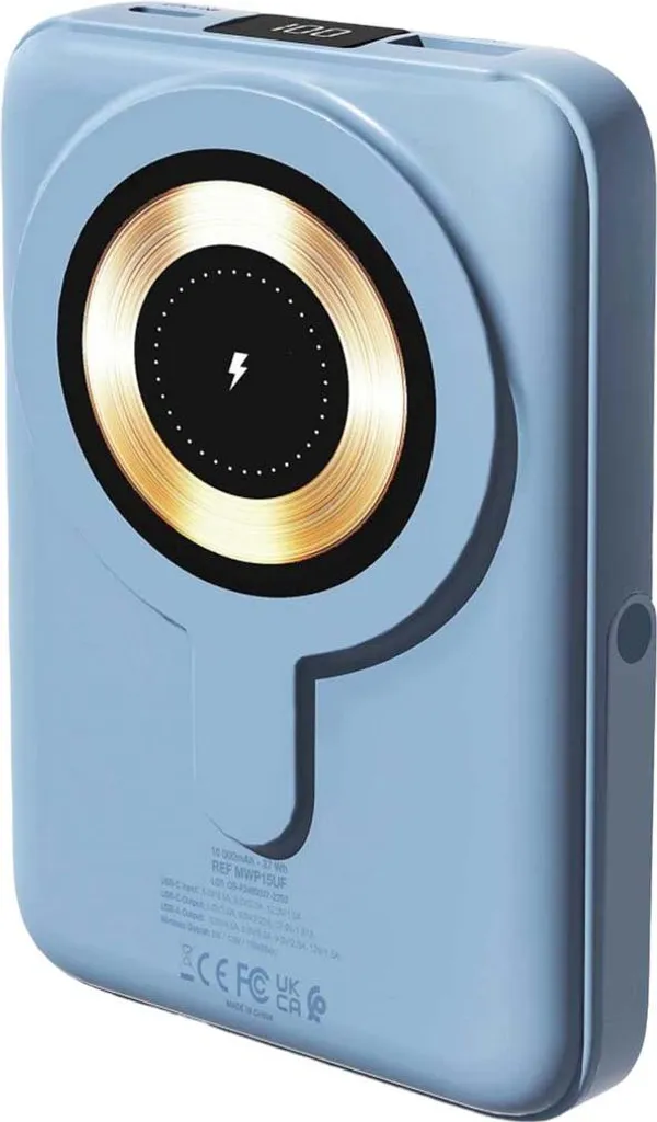 Batterie Externe 10000mAh Power Bank USB C Bleu PB Magnee pour Smartphone et Tablette
