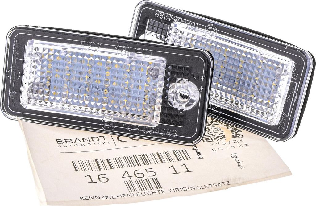 BRANDT Kennzeichenleuchten LED kompatibel mit Audi S3 A3 Cabrio 8P 3-Türer 8P1 Sportback 8PA A4 S4 RS4 B6 Avant 8E 01-04 B6 B7 02-09 A4 B7 8E 04-0...