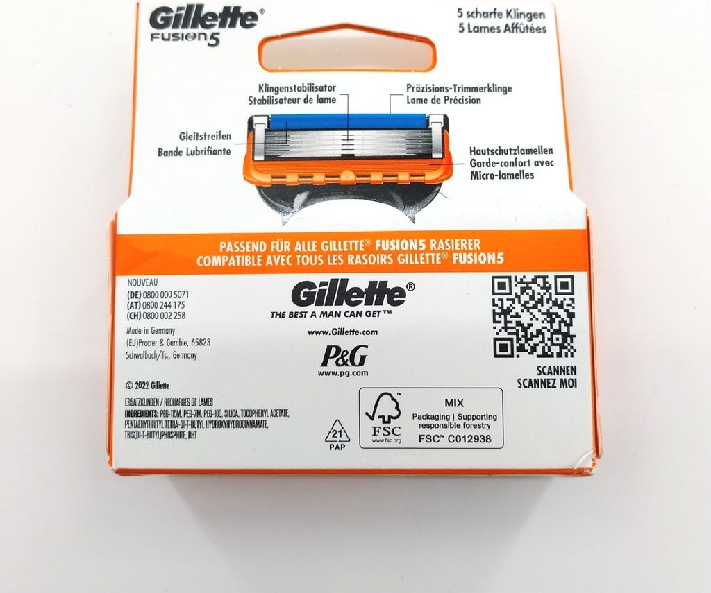 Gillette Fusion 5 Precision Replacement Blades, 4pcs - Obrázek produktu 8