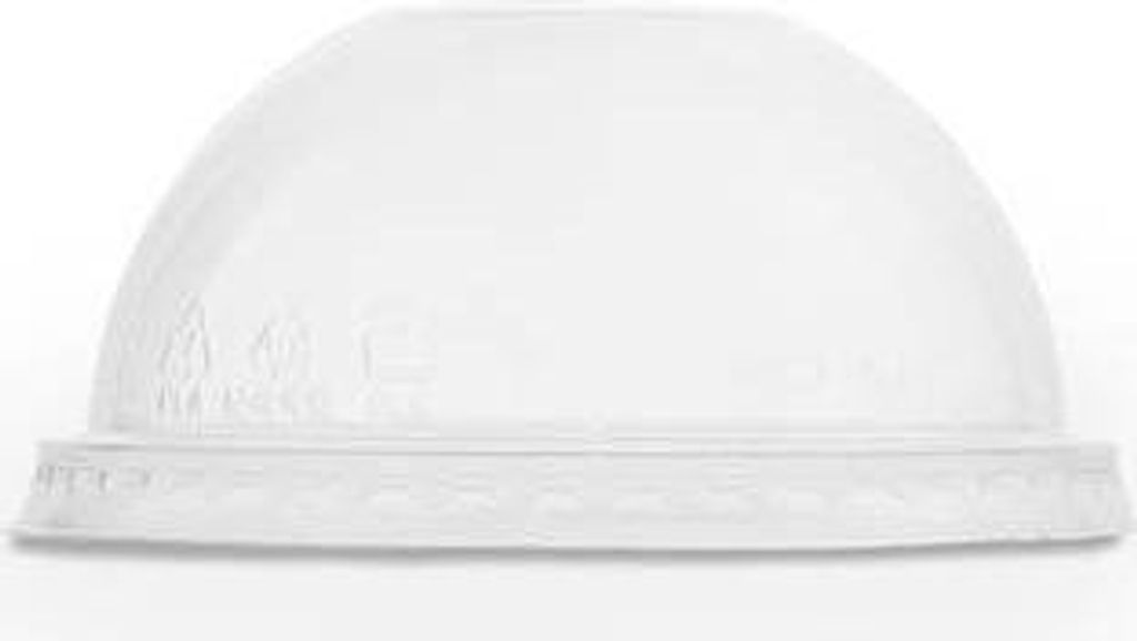 PLA-Konvexdeckel ohne Loch, Durchmesser 95 mm, 100 Stück.