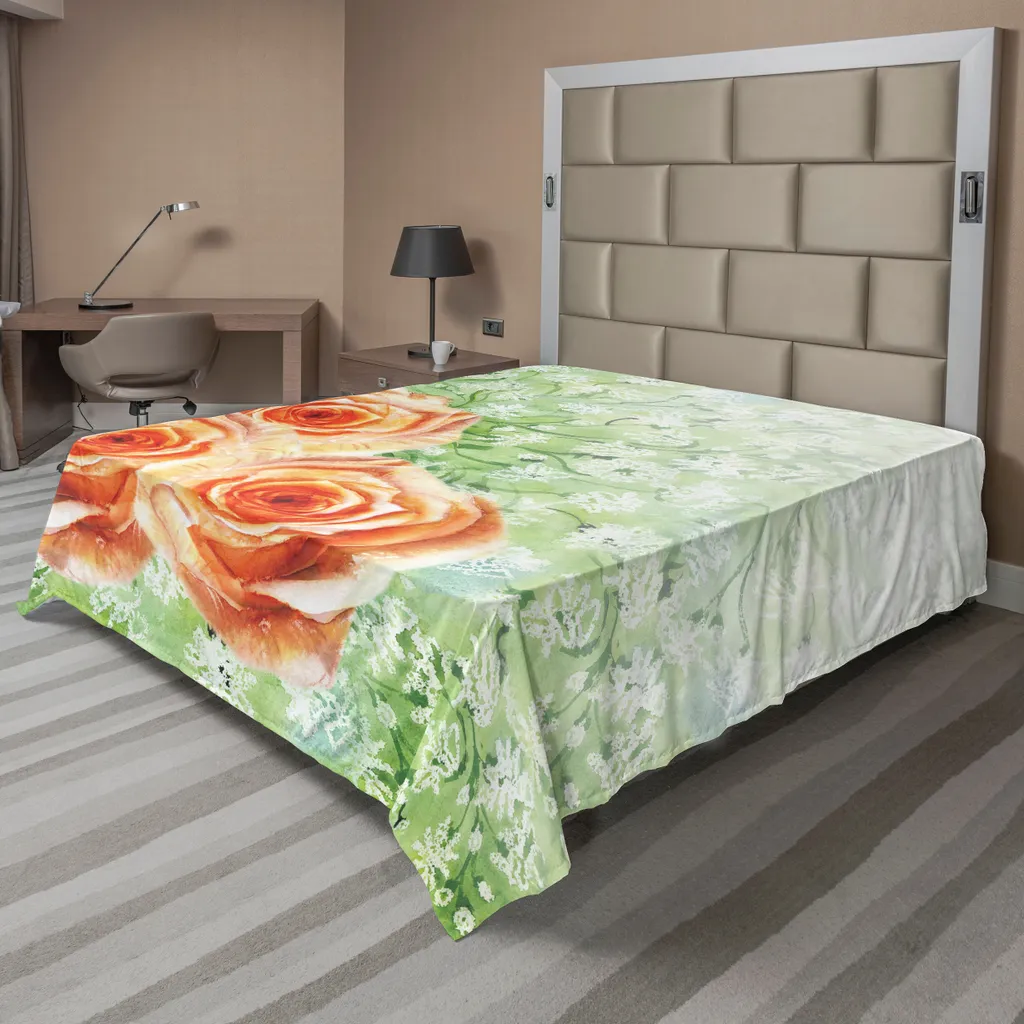 Lenzuolo Matrimoniale ABAKUHAUS Rose Persiane 260x228 Resistente