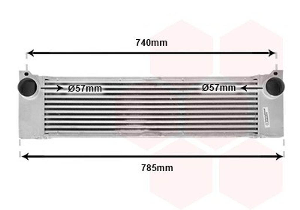 VAN WEZEL 30004473 Ladeluftkühler LLK passend für MERCEDES-BENZ VIANO (W639) Turbo Intercooler