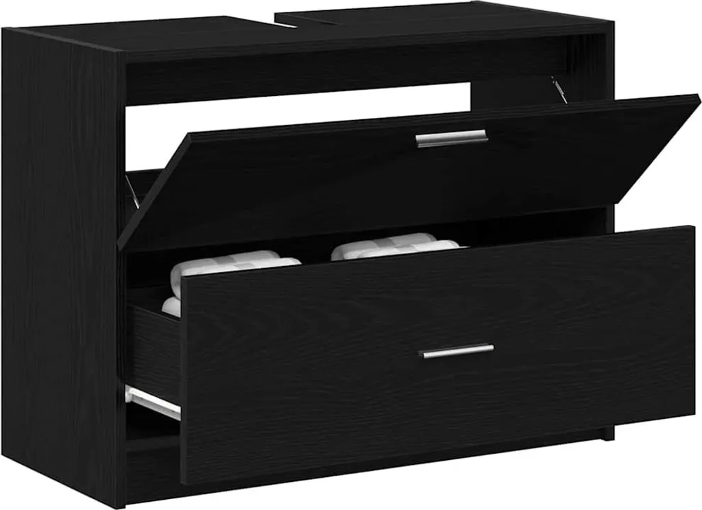 Buffet de salle de bain compact Chêne noir pour optimiser votre espace - 2