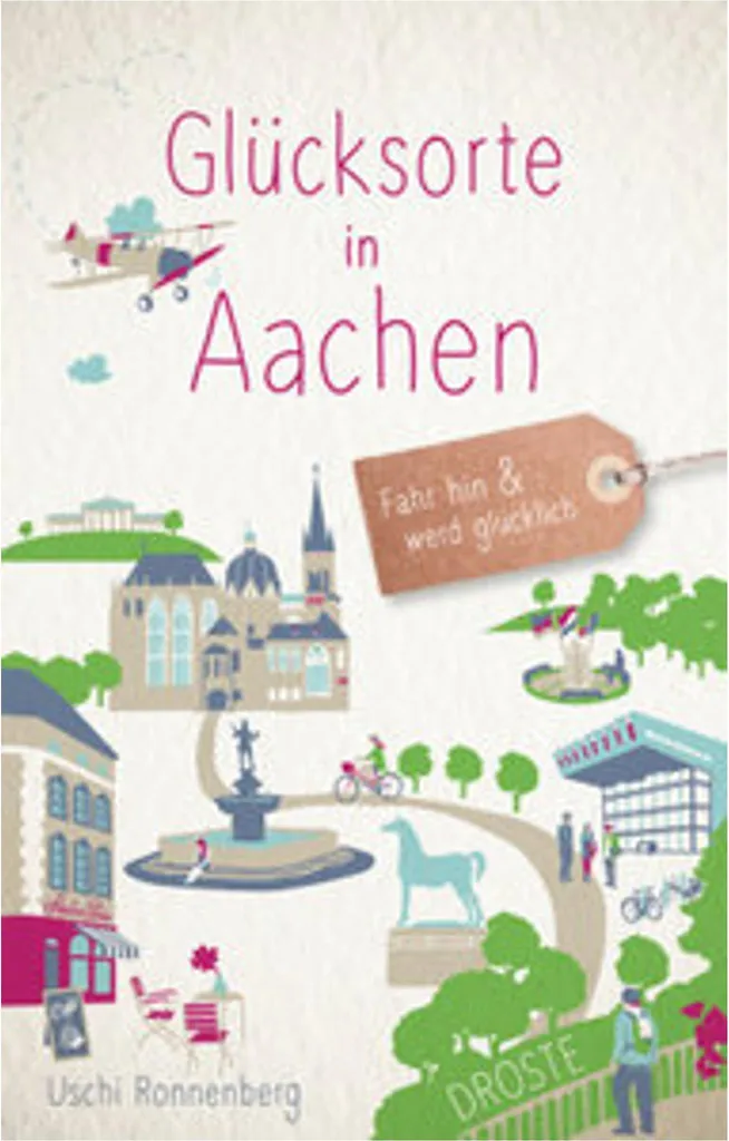 Livre de voyage Glücksorte in Aachen, le guide culturel d'Aix-la-Chapelle