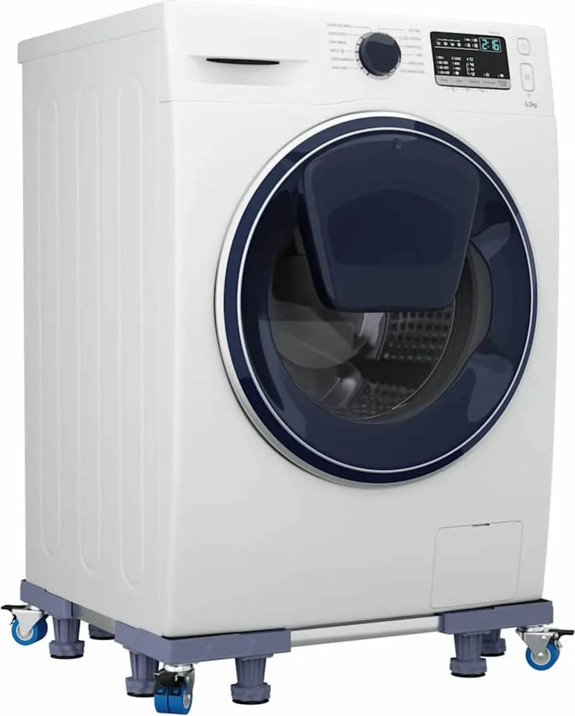 Support de lave-linge surélevé Gris 66x66 cm avec base stable renforcée - 2