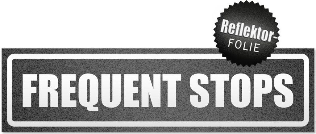 Frequent Stops invertiert Magnetschild Schild magnetisch