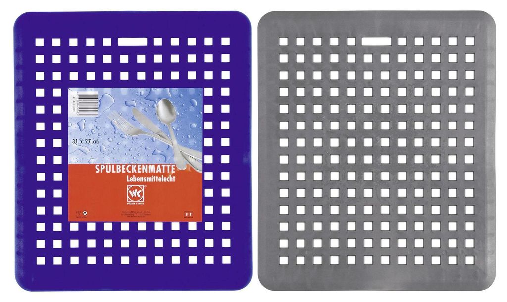 WÜLLNER & KAISER Spülbeckenmatte eckig 31,5x27 cm grau 10 Zdjęcie produktu 