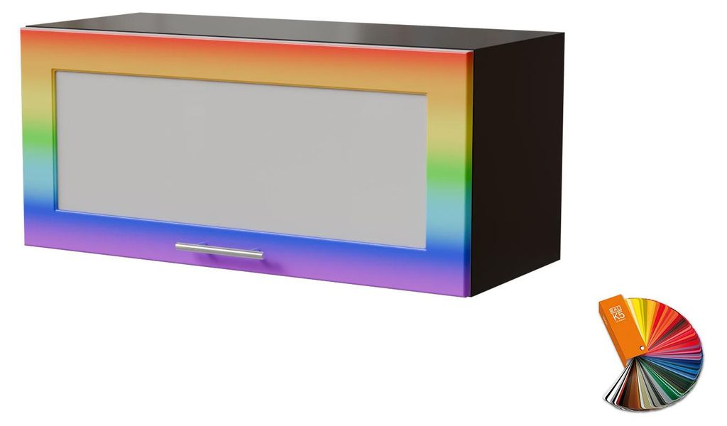 Küchenklapphängeschrank BARI 80x36cm Farbe & Ausführung wählbar BA-W4BS/80 WKF RAL Wunschfarbe matt (K5) schwarz