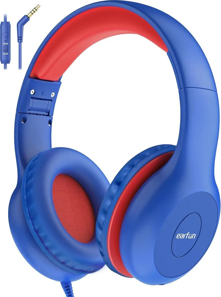Cuffie per Bambini con Cavo: Protezione 85/94dB e Design Pieghevole