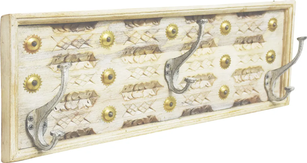 Appendiabiti di Lusso Firoza Orientale - Dettagli in Ottone e Legno