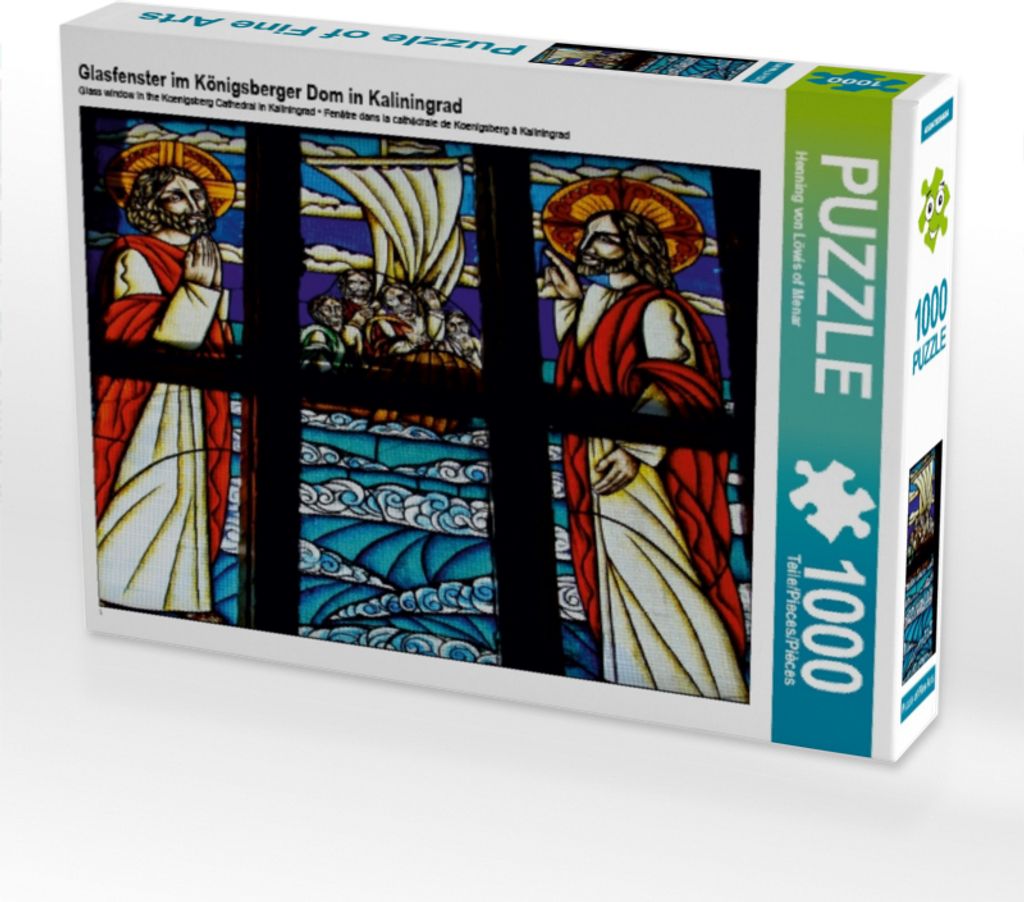 Calvendo Glasfenster im Königsberger Dom in Kaliningrad 1000 Teile Puzzle quer 640x480mm, von Löwis of Menar Henning; 7385647