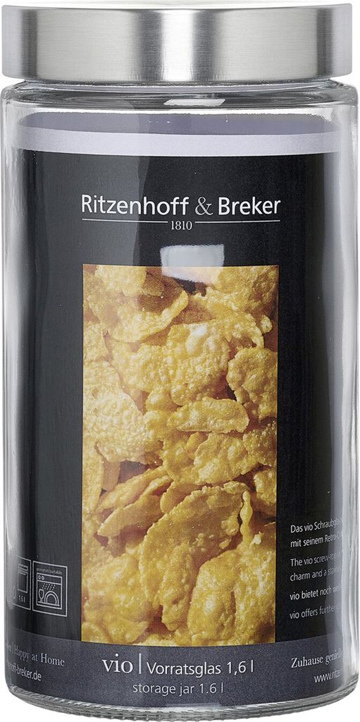 Ritzenhoff und Breker Vio Vorratsglas rund glatt 1600 ml