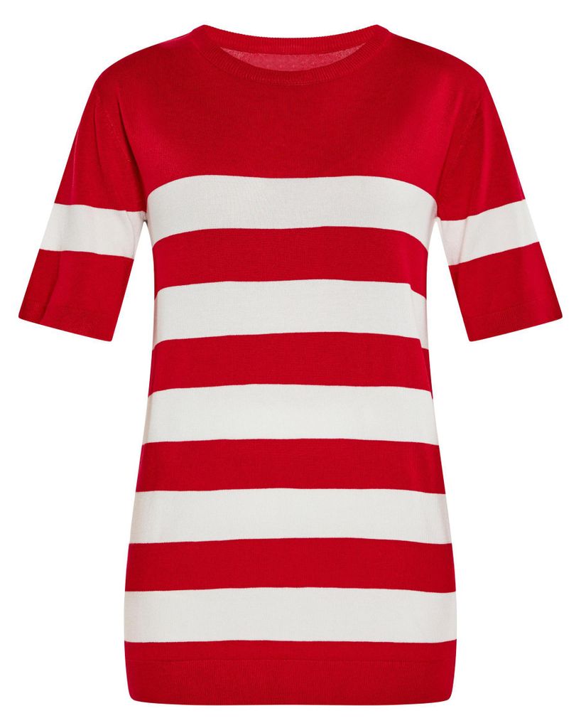 Kawai Damen Pullover - rot-weiß, S