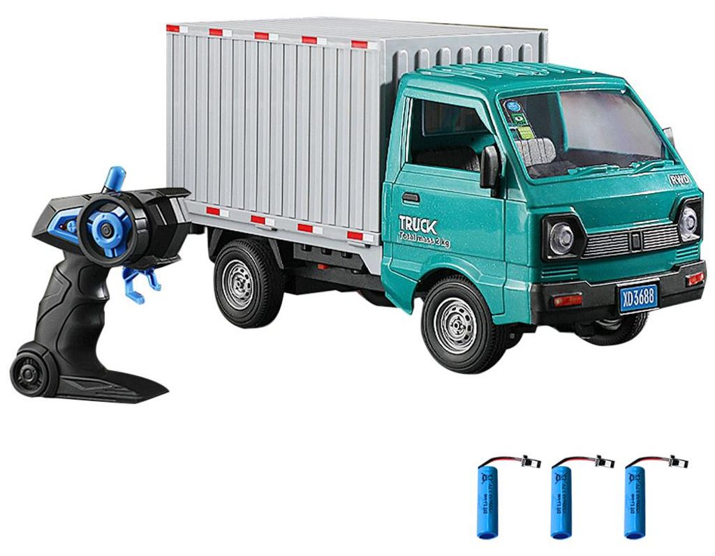 Ferngesteuerter LKW, 2,4 GHz, 1/16, ferngesteuertes Transportauto, Spruehfahrzeug, in mehrere Richtungen fahrendes ferngesteuertes Auto, brillantes...
