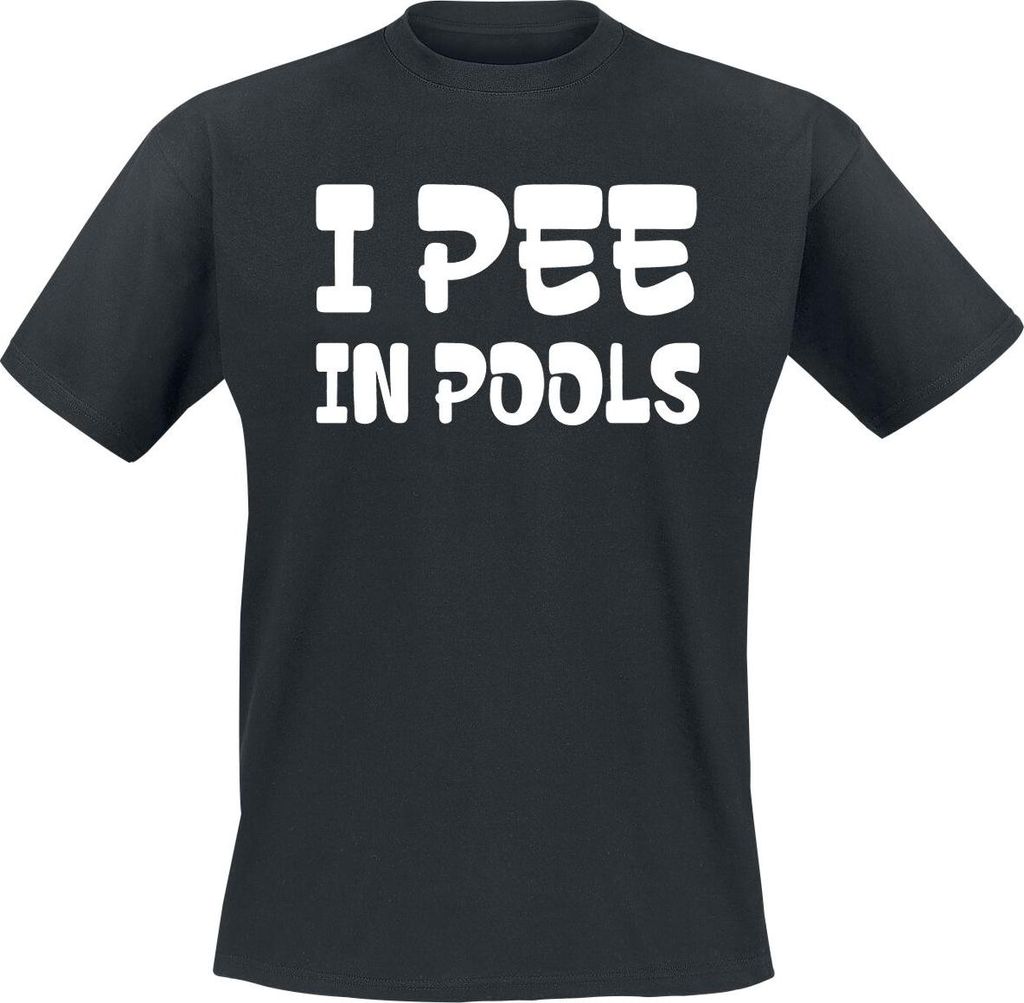 Sprüche T-Shirt Herren I Pee In Pools schwarz M