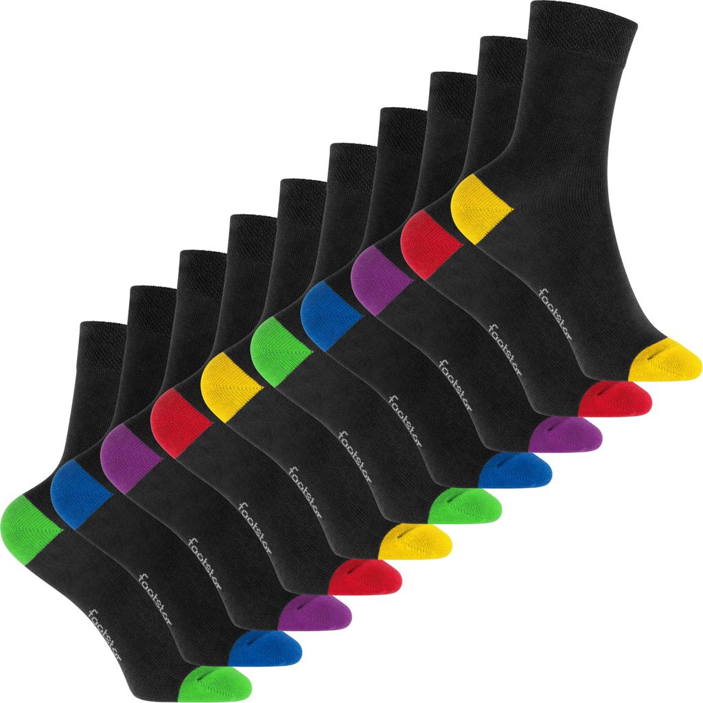 Footstar Kinder Baumwoll Socken (10 Paar) mit abgesetzter Produktbild 