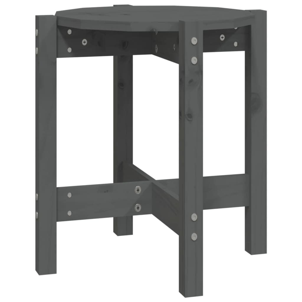 "WINTER SALE"Couchtisch - Wohnzimmer Tisch modern - Grau Ø 42,5x45 cm Massivholz Kiefer - Kaffeetisch NEU6895708