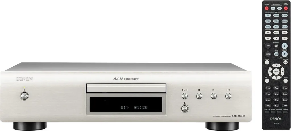 Lecteur CD de salon Denon argent pour platine hi-fi et audio