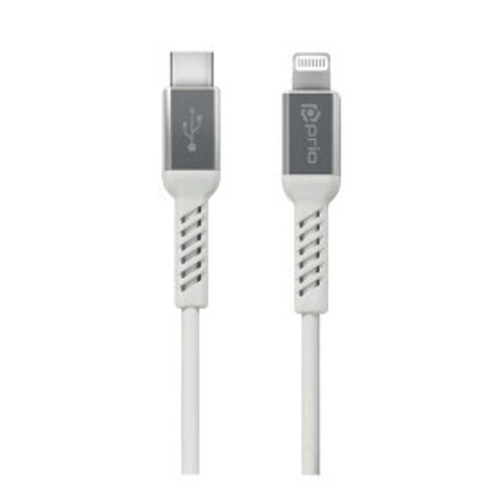 Prio Lade- Charge & Sync USB C auf Lightning Mfi - 1,2 m weiß