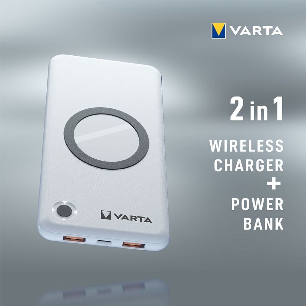 VARTA Zusatzakku "Wireless Power Bank" 10.000 mAh weiß Produktbild 37